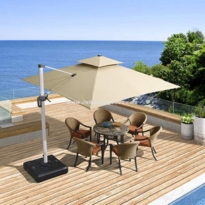 Outdoor Garden Market Umbrella Double Top Roma Umbrella