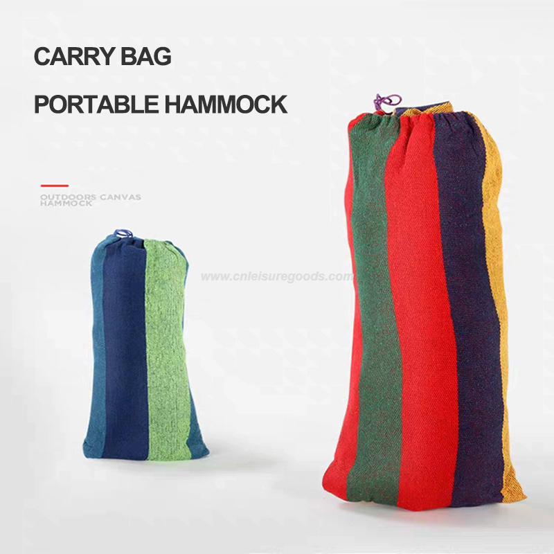 Uplion Popular Thicken Canvas Hammock Outdoor Colorful Canvas Camping Hammock 2 Person Portable Hammock
