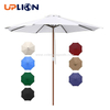 Uplion luxury Market street poolside Wood Frame Drawstring patio sun Garden parasol Table Top Umbrella