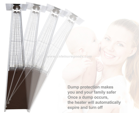 屋外防水タワー型垂直防風ガス輻射管ステンレス鋼中庭商業石英ガラス管ヒーター