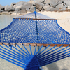 Uplion Portable Garden Cotton Wide Wood Nylon Hammock Camping Beach Outdoor Hanging Bed With Mesh