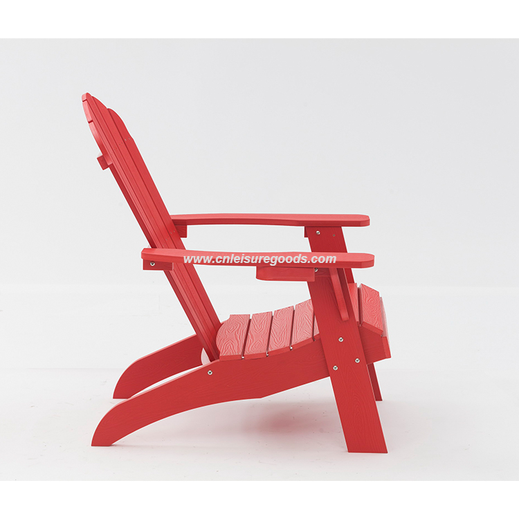 UPLION مصنع الجملة أثاث حديقة الشاطئ KD البلاستيك للطي كرسي آديرونداك في الهواء الطلق في كراسي خشبية