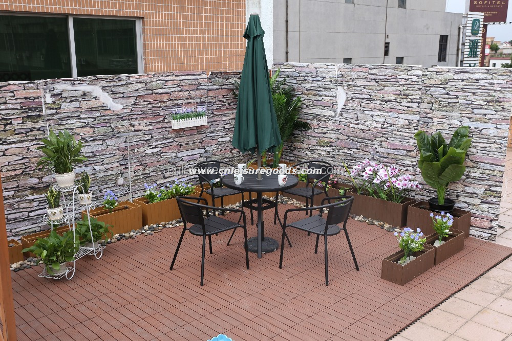 Uplion 80cm formaat kartonnen verpakking ronde houten kunststof terrastafel