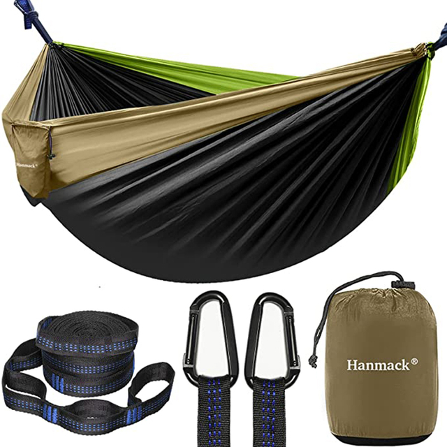 Uplion Camping-H&auml;ngematte f&uuml;r zwei Personen, tragbare Doppel-H&auml;ngematten, ultraleichte 210T-Nylon-Fallschirm-H&auml;ngematte