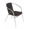 Uplion Aluminum Indoor-outdoor Rattan Coffee Bistro Chair Restaurant Patio Stackable Dining Chair