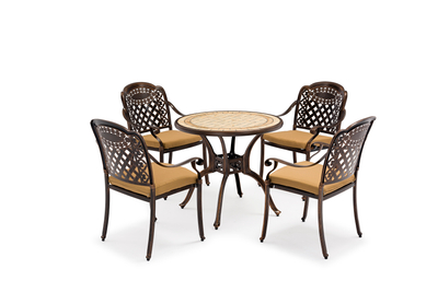 Uplion garden patio street villa luxurious cast aluminum table and chair furniture set