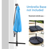 Uplion 11.5 FT Factory LED Solar Umbrella Market Big Size Sunshade Patio Garden Umbrella Outdoor Parasol