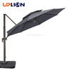 Uplion Aluminum Round Deluxe Roma Offset Umbrella Outdoor Hanging Umbrella Cantilever Patio Parasol Umbrella