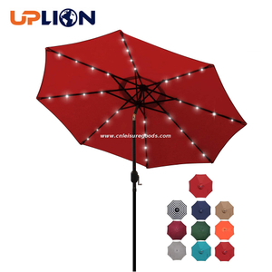 Uplion 10FT Patio LED Light Garden Furniture Outdoor Umbrellas Sun Shade Umbrella Parasol