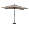 2x3M Solar Powered LED Light Outdoor Patio Umbrella with 6 Rib Crank Tilt Table Market Beach Pool Cafe Deck LED Parasol