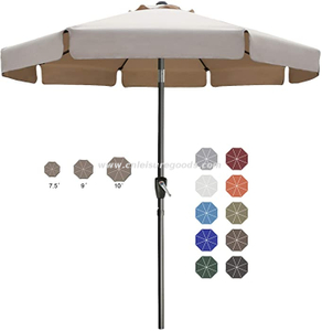 10FT Cheap Large Patio Table Umbrella Straight Pole Market Patio Umbrella with Flap