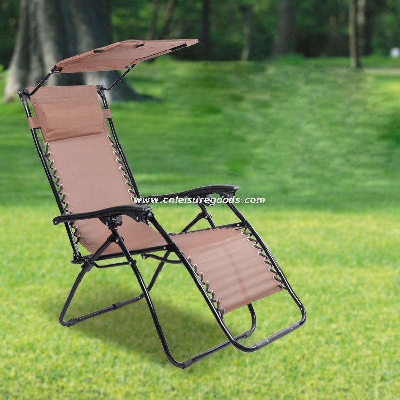 Uplion Cheap Outdoor Adjustable Zero Gravity Folding Patio Reclining Lounge Chair With Pillow