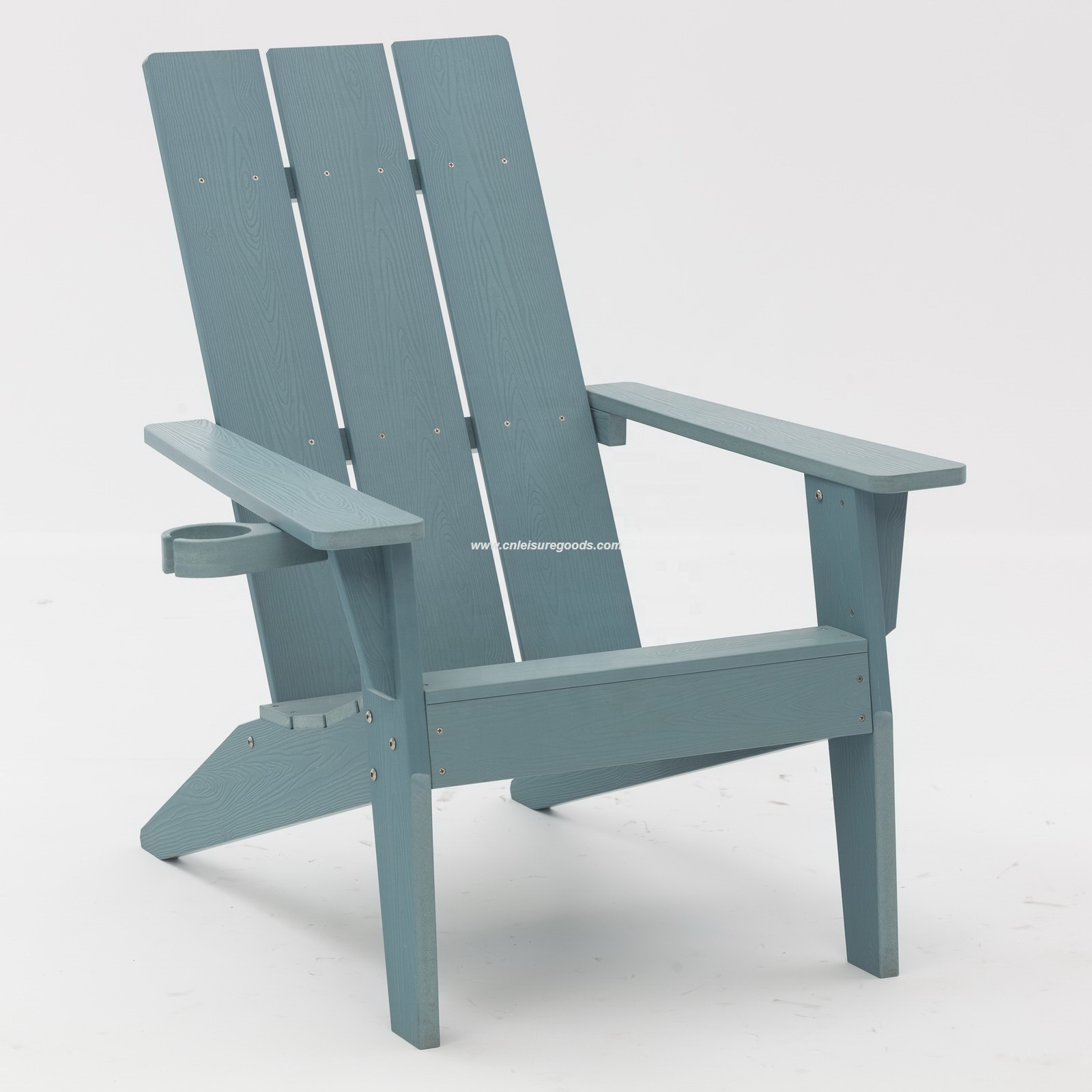 Uplion Hips Plastic Wood Outdoor Patio Adirondack Chair With 3pcs Back