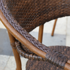 Uplion Garden Indoor-Outdoor Wicker Chair Armrest Chairs Bamboo Look Rattan Bistro Coffee Chair