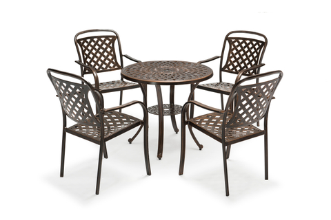 Uplion villa garden Simple and luxurious cast aluminum table and chair furniture set