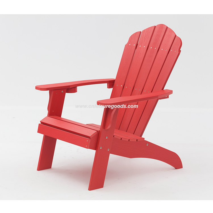 UPLION مصنع الجملة أثاث حديقة الشاطئ KD البلاستيك للطي كرسي آديرونداك في الهواء الطلق في كراسي خشبية
