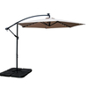 Uplion Patio Offset Hanging Umbrella 10 FT Cantilever Outdoor Umbrellas with Waterproof Solution-Dyed Canopy & Cross Base