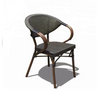Wholesale indoor-outdoor cheap aluminum bamboo look teslin bistro coffee chair furniture garden 