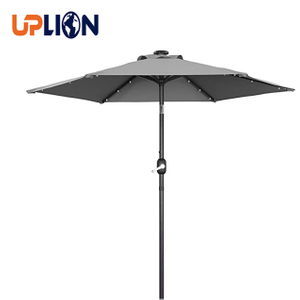Uplion 2.7M Solar Panel Patio Umbrella Waterproof Garden Restaurant Umbrella Outdoor