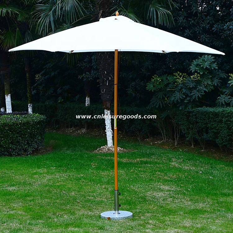 Uplion Luxury Market Street Poolside Wood Frame Drawstring Patio Sun Garden Parasol Table Top Umbrella