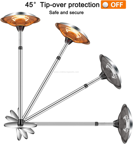 屋外スタンド電気ヒーター赤外線防水ガーデン用パティオヒーター