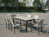 Uplion Garden Furniture Outdoor Kd Table Plastic Wooden Aluminium Dining Table