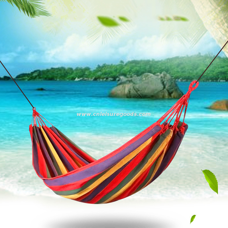 Uplion Portable Customized Outdoor Colorful Canvas Camping Hammock