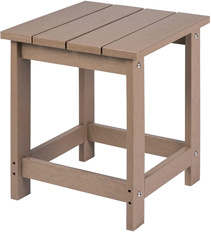 Outdoor plastic wood square table
