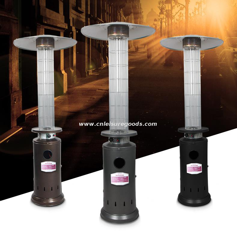 Luxury Outdoor Standing Gas Heater Glass Tube Garden Heater Durable Patio Heater