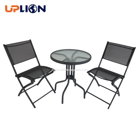 Uplion 3-delige terrasset met sling-terrasmeubilair