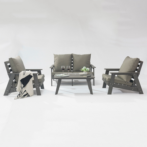 Uplion – ensemble de meubles d'ext&eacute;rieur, Table de jardin &eacute;tanche, chaise, Patio, canap&eacute; en plastique et bois