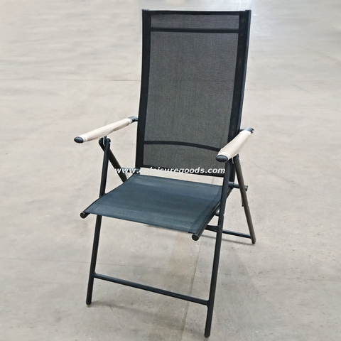 Uplion Moda Pr&aacute;tica Estrutura de A&ccedil;o 7 Cadeira Dobr&aacute;vel para Jardim Externo com Sete Posi&ccedil;&otilde;es