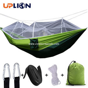 Uplion Portable Nylon Camping Hammock Lightweight Hanging Swing Outdoor Hammocks With Mosquito Net