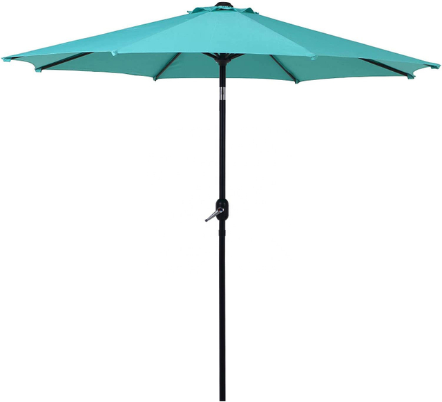 Uplion Patio Outdoor Table Market Umbrella with Push Button Tilt/Crank
