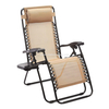 Uplion Outdoor Adjustable Zero Gravity Folding Reclining Teslin Lounge Chair With Side Table And Pillow