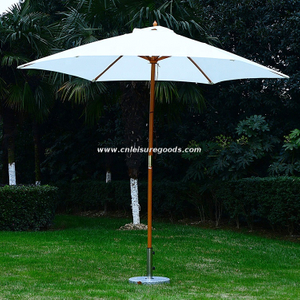 Uplion Mini 2M Wood Frame Market Parasol Patio Outdoor Push-up Table Top Garden Umbrella